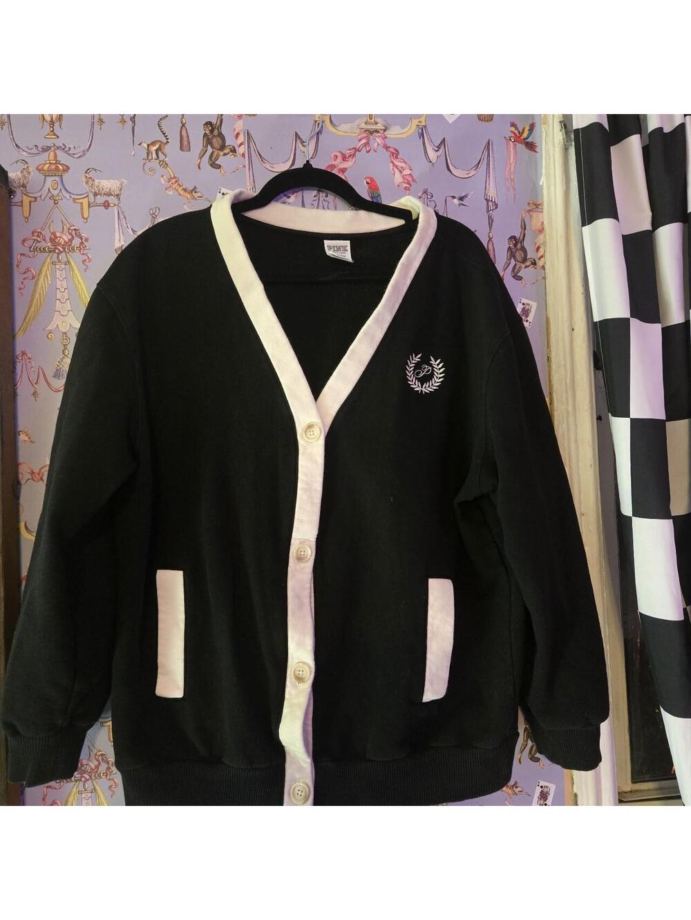 Victoria's Secret Women's Black and Multi Cardigan